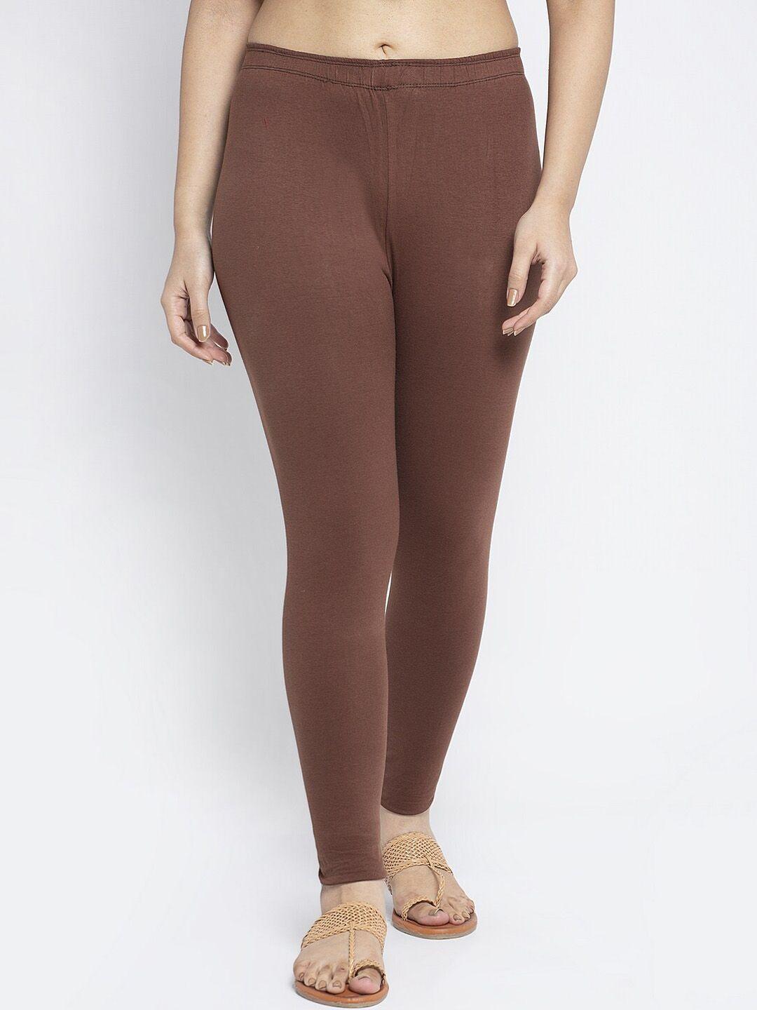 jinfo women brown solid leggings