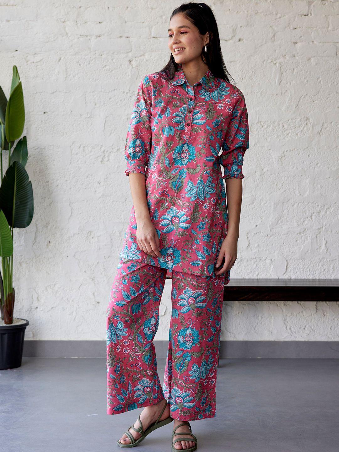 jisora women printed pure cotton night suit