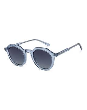 jj s14669 round-shape sunglasses with cleaning cloth