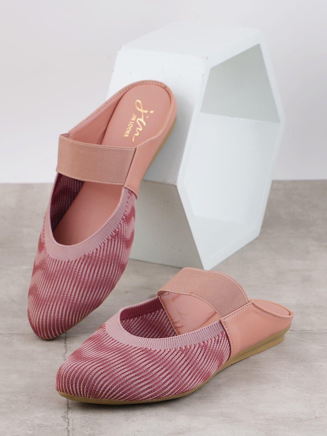 jm looks pointed toe textured mules