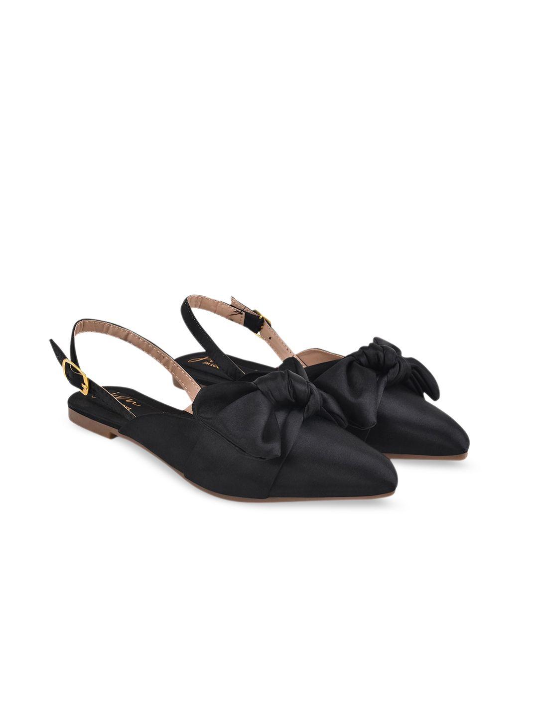 jm looks women black ballerinas with bows flats