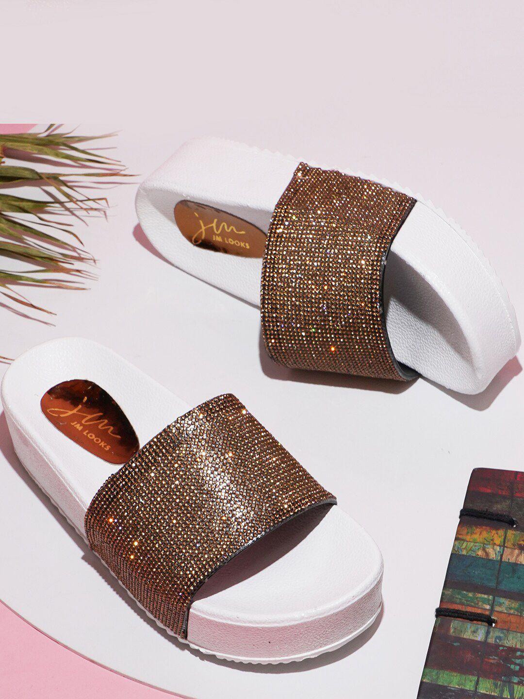 jm looks women embellished sliders