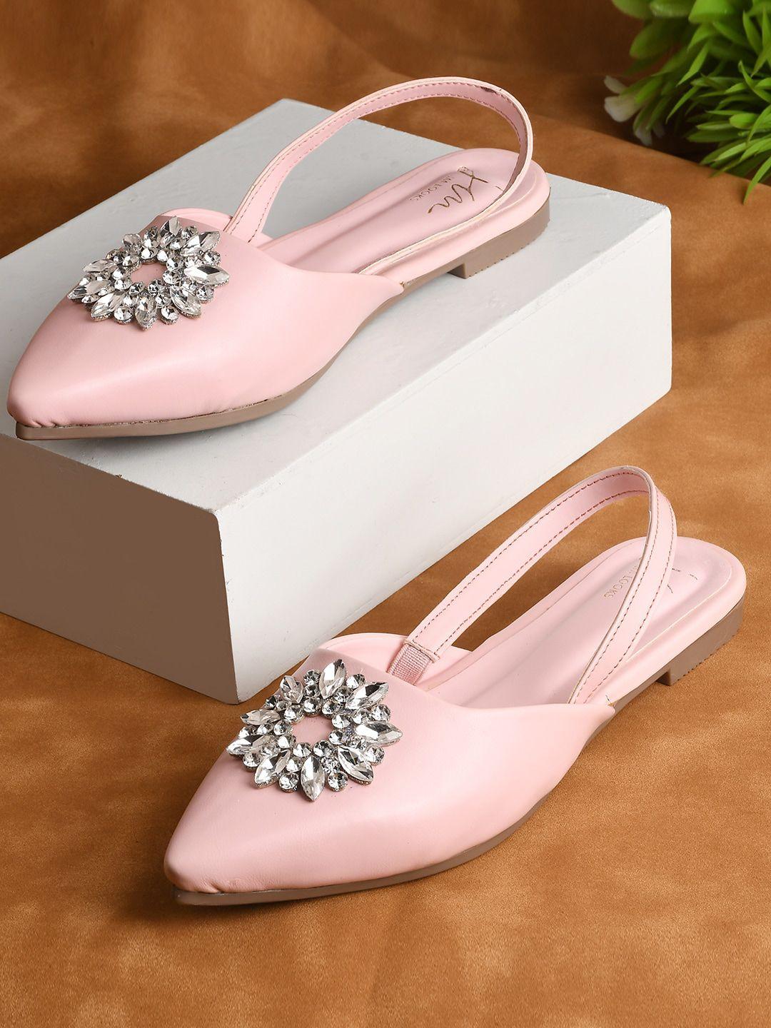 jm looks women pink ballerinas flats