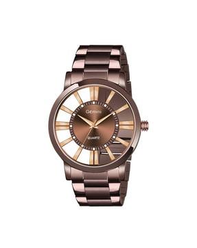 jmd ladies hollow brwn water-resistant analogue watch