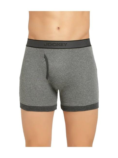jockey 1017 mid grey super combed cotton rib boxer briefs with stay fresh properties
