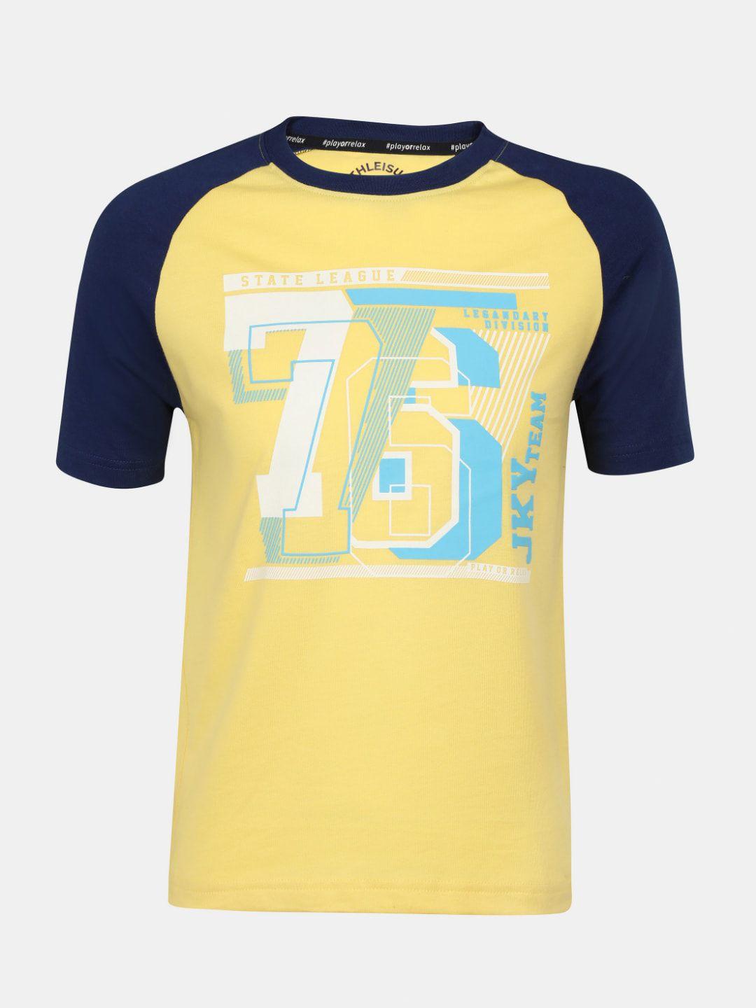 jockey-boys-yellow-&-navy-blue-typography-printed-t-shirt
