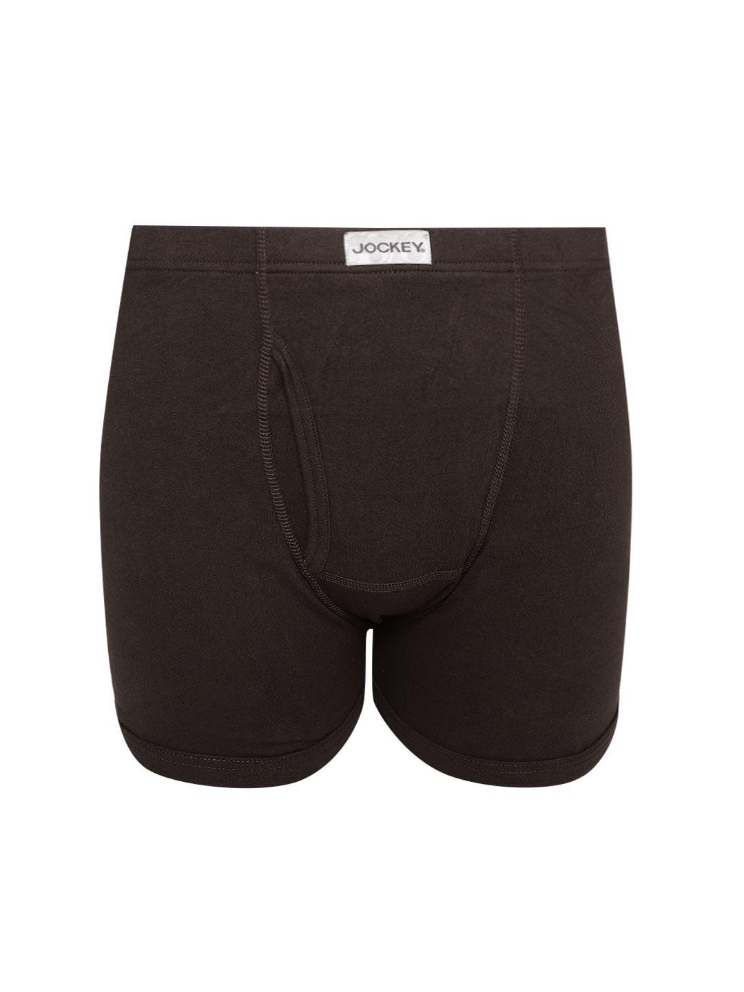 jockey brown super combed cotton trunks 8008-0105