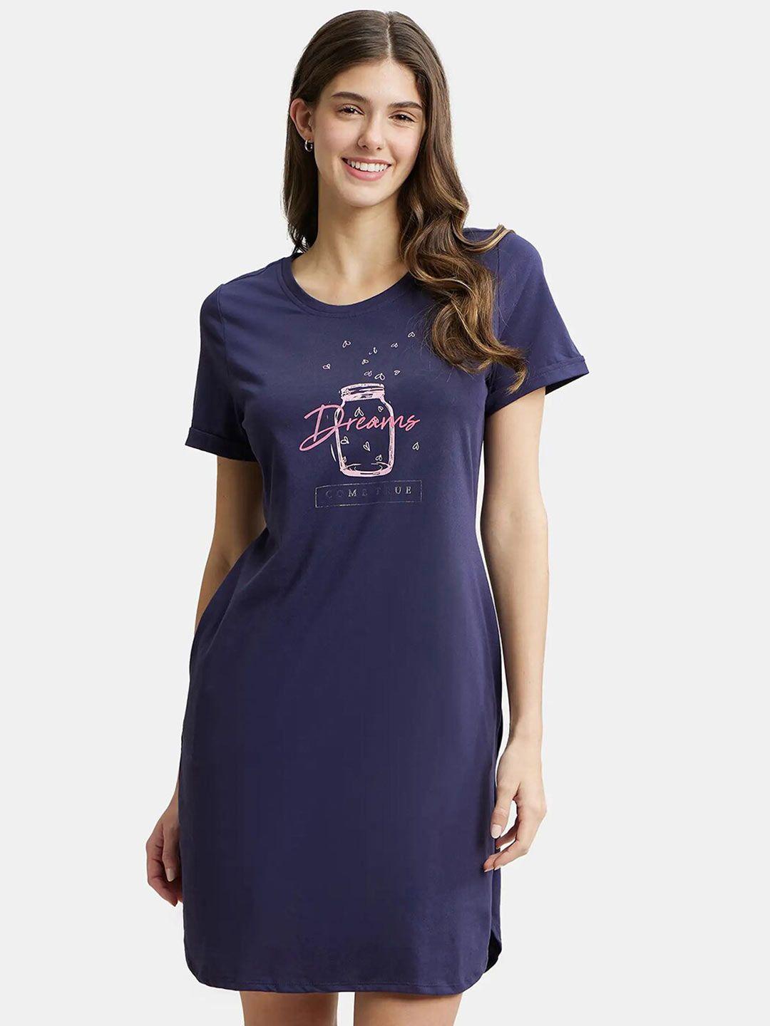 jockey graphic printed short sleeves t-shirt nightdress
