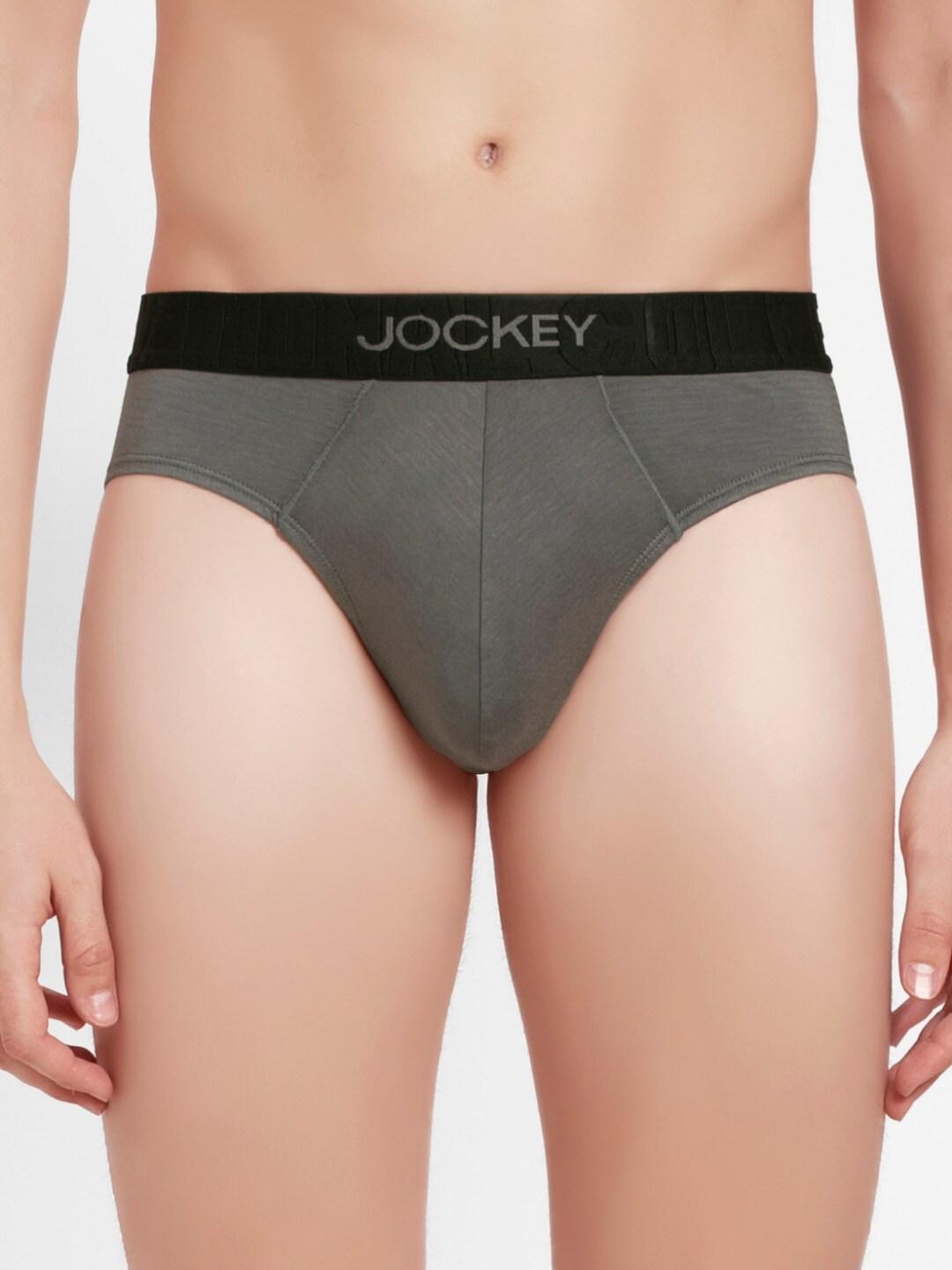 jockey international collection men grey solid pima cotton briefs ic31