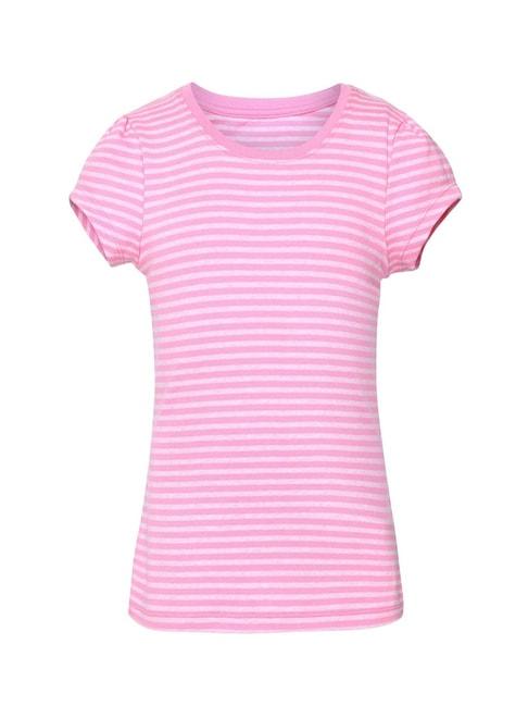 jockey kids pink striped t-shirt