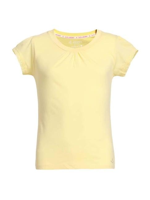jockey kids yellow cotton regular fit t-shirt