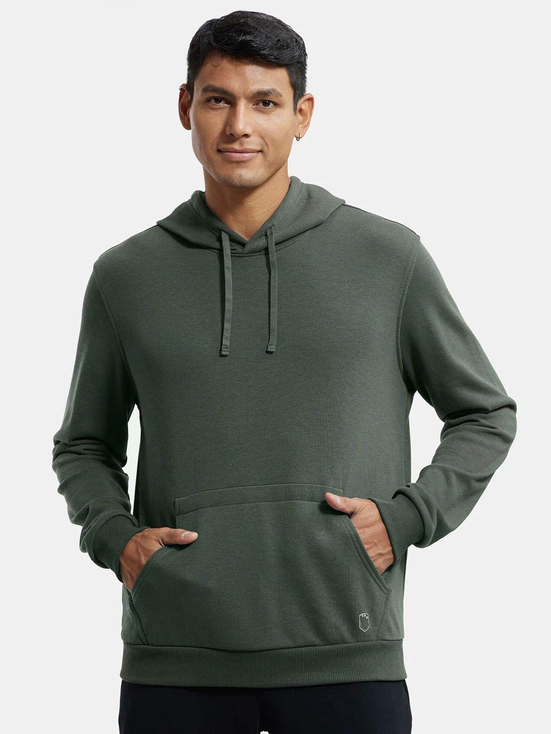 jockey long sleeves pure cotton hooded pullover sweatshirt