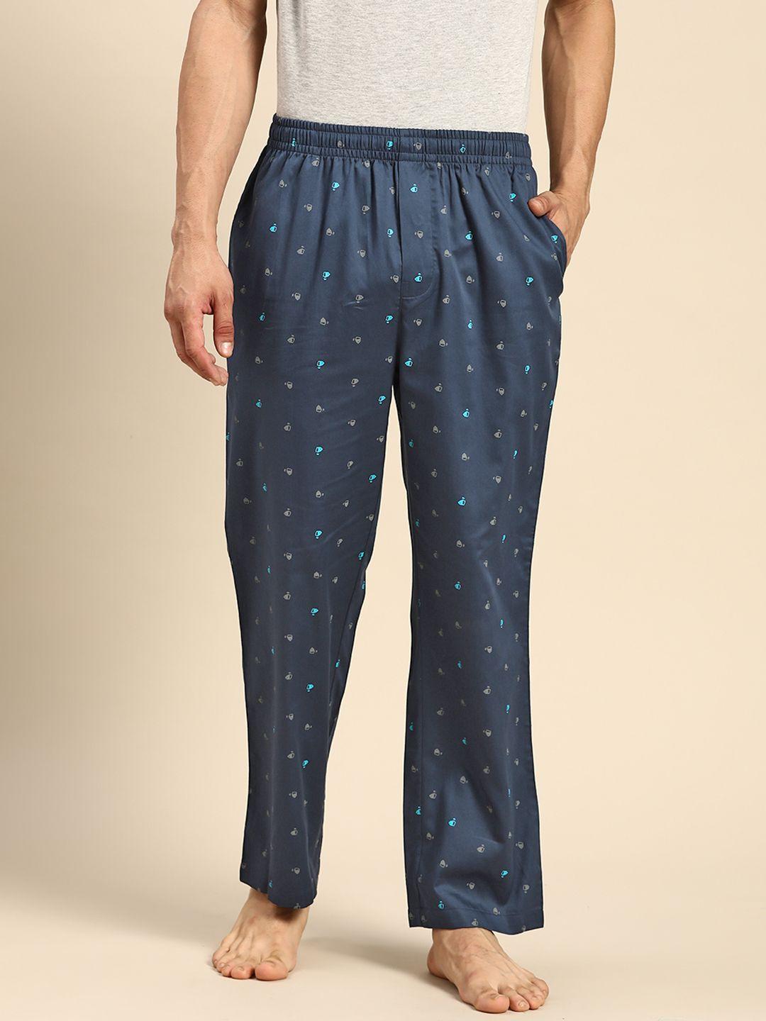 jockey men assorted pure super combed cotton printed lounge pants