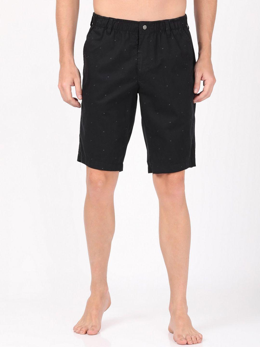 jockey-men-black-printed-shorts