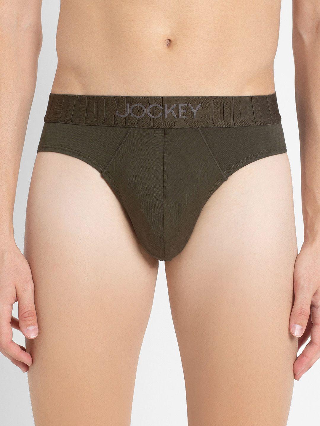 jockey men supima cotton elastane stretch solid brief with ultrasoft waistband ic31
