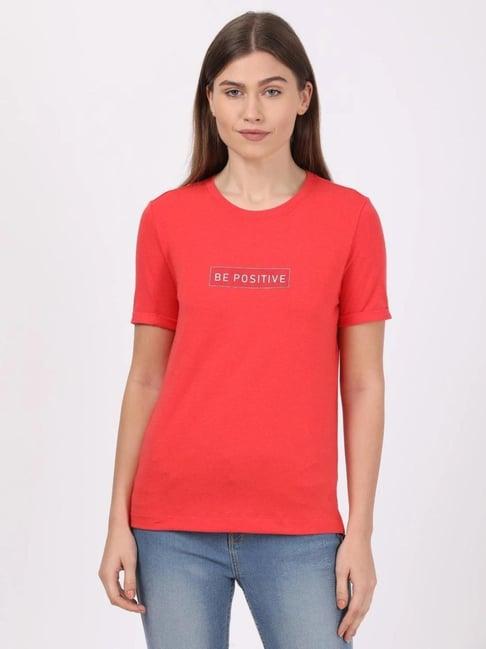 jockey red graphic print t-shirt