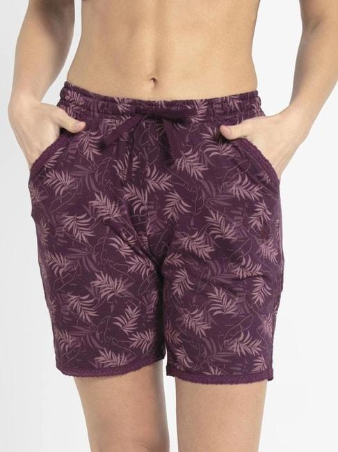 jockey violet printed night shorts