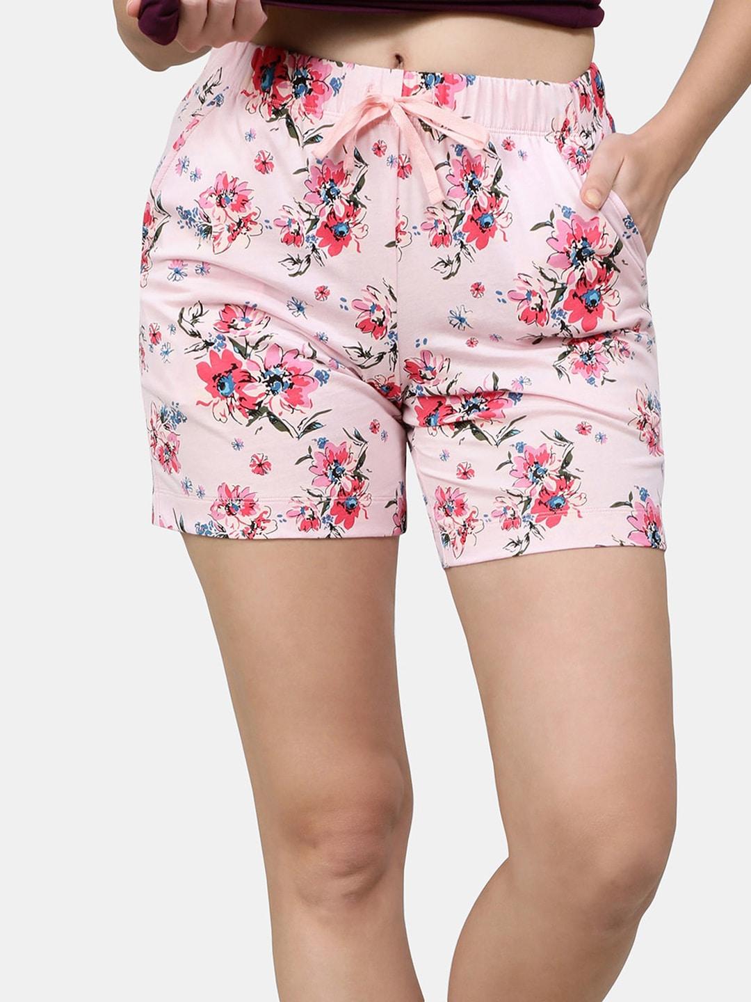 jockey women floral printed cotton lounge shorts