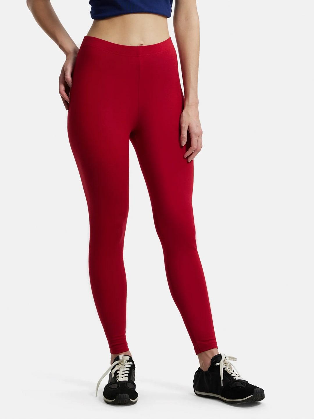 jockey women red solid track pant