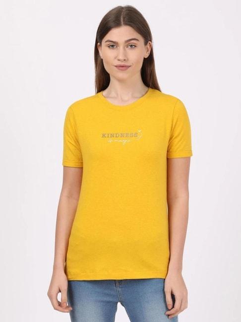 jockey yellow graphic print t-shirt
