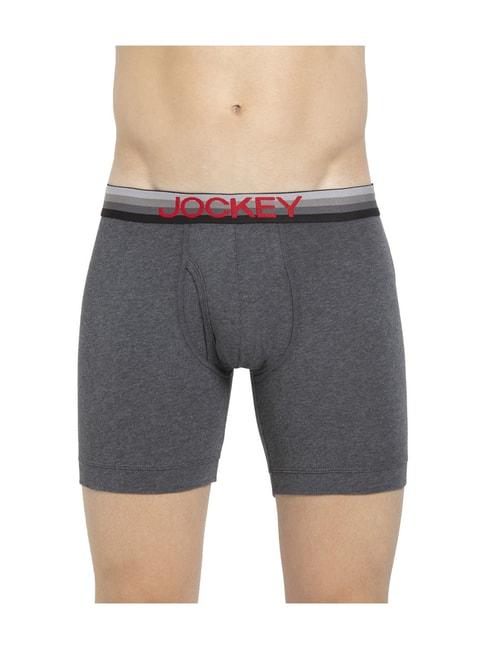 jockey zn03 charcoal super combed cotton boxer briefs with ultrasoft waistband