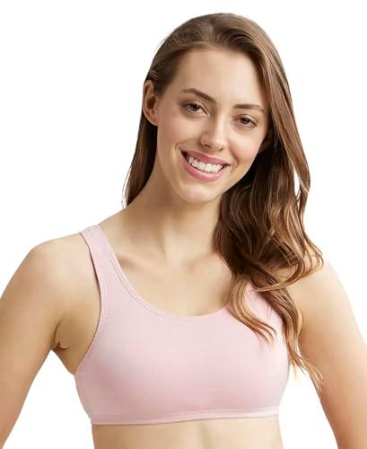 jockey 1582 women's super combed cotton elastane stretch slip on crop top_crush n blush_s