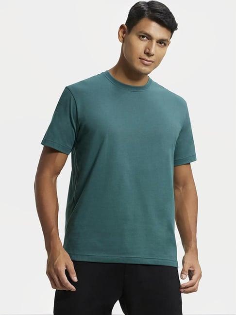 jockey 2714 green super combed cotton rich half sleeves t-shirt