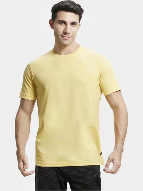 jockey 2714 yellow super combed cotton rich half sleeves t-shirt