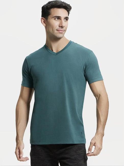 jockey 2726 dark green super combed cotton rich half sleeves t-shirt