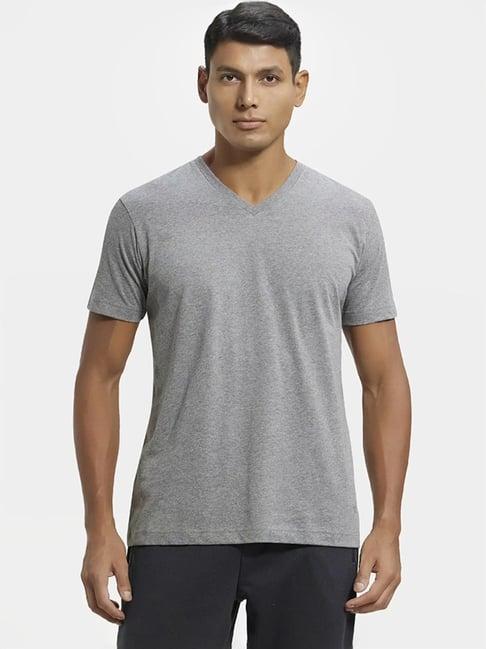 jockey 2726 grey super combed cotton rich half sleeves t-shirt