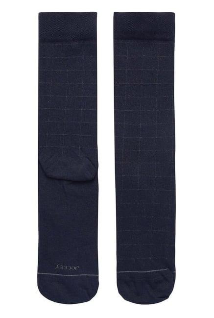 jockey 7393 navy checks socks (print may vary)