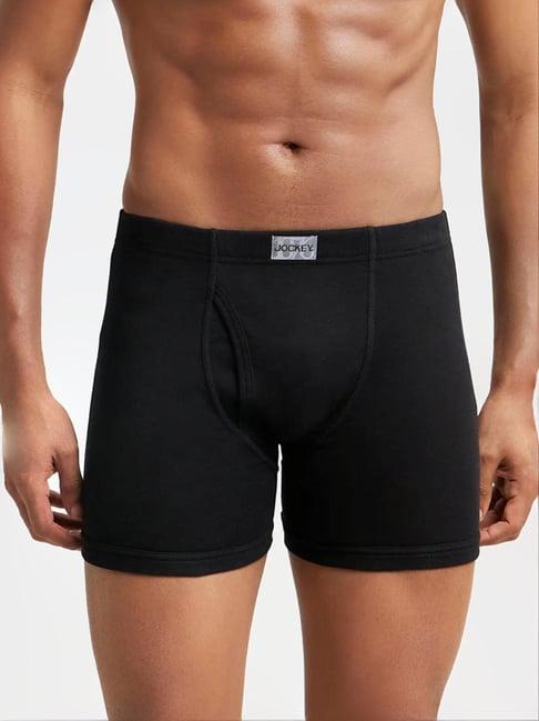 jockey 8008 black super combed cotton rib boxer briefs with ultrasoft concealed waistband