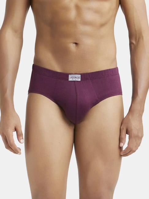 jockey 8035 maroon super combed cotton poco briefs with ultrasoft concealed waistband