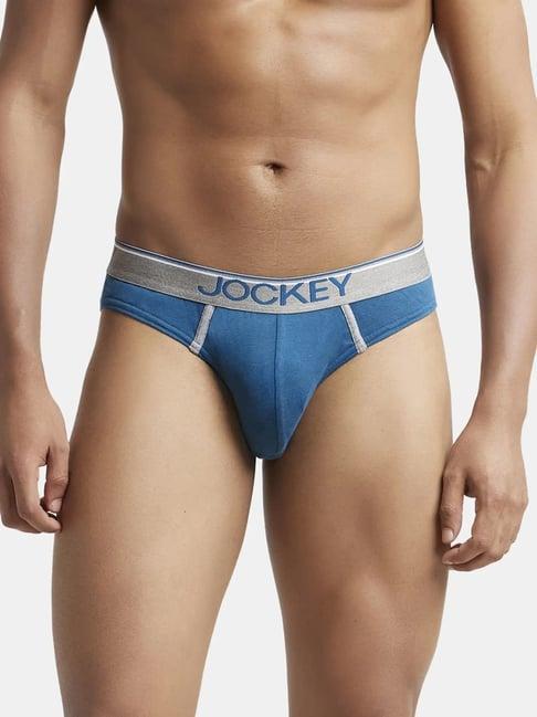 jockey 8044 seaport teal super combed cotton rib briefs with ultrasoft waistband