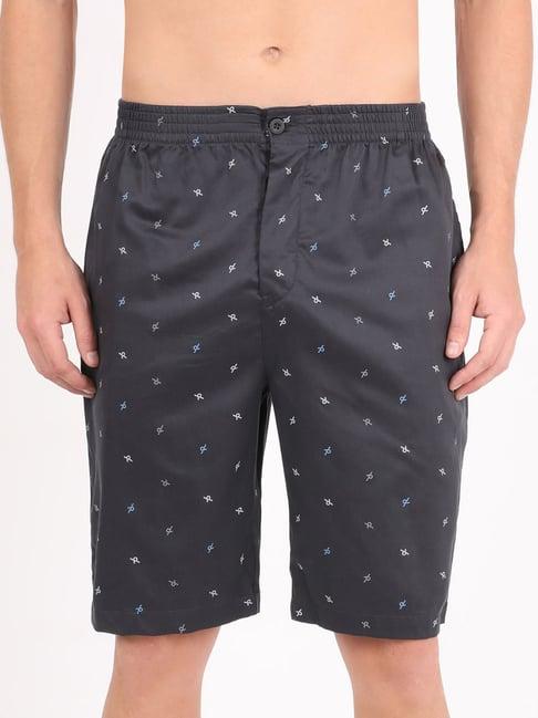 jockey 9005 charcoal super combed mercerised cotton shorts with side pocket (prints may vary)