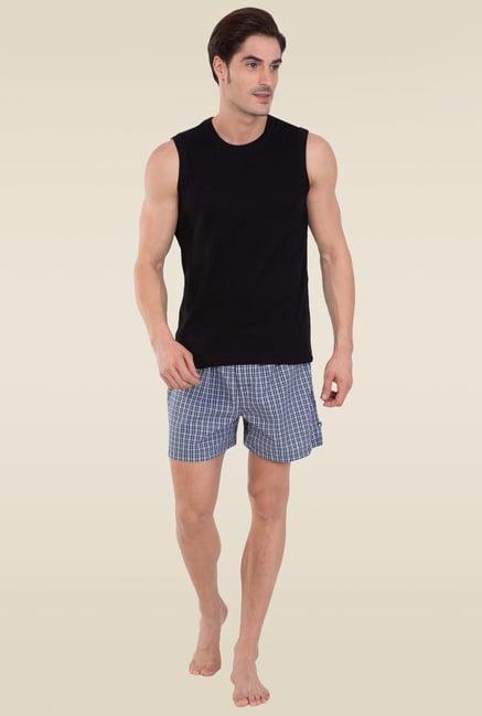 jockey 9930 black super combed cotton rib muscle tee