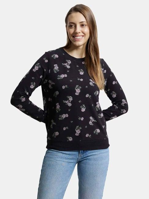 jockey black printed sweatshirt