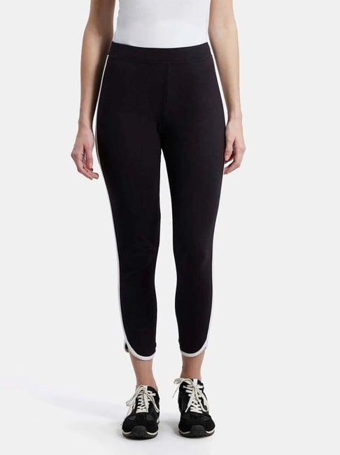 jockey black regular fit tights