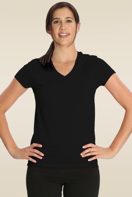 jockey black v-neck tee - 1359