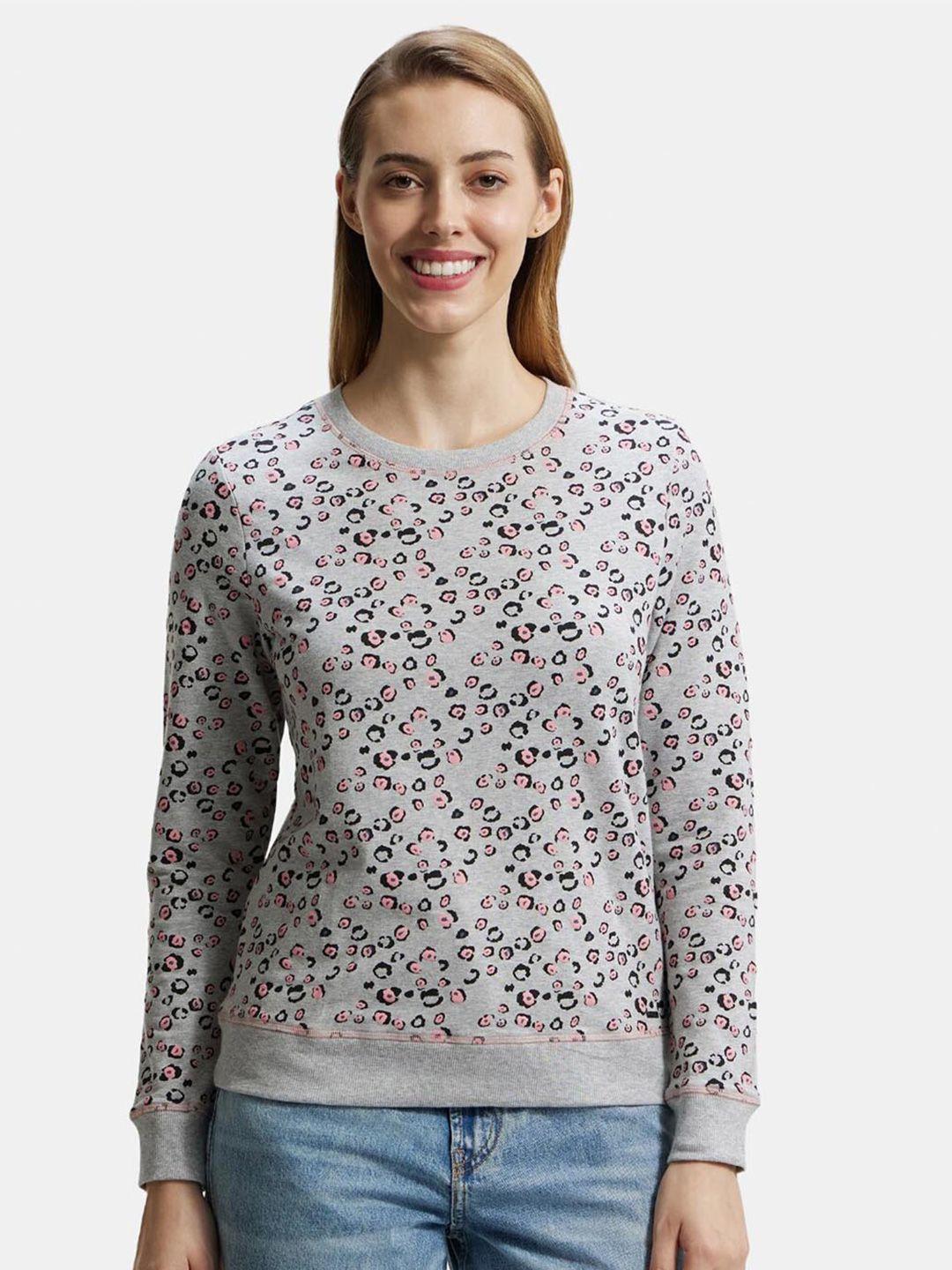 jockey conversational printed cotton sweatshirt