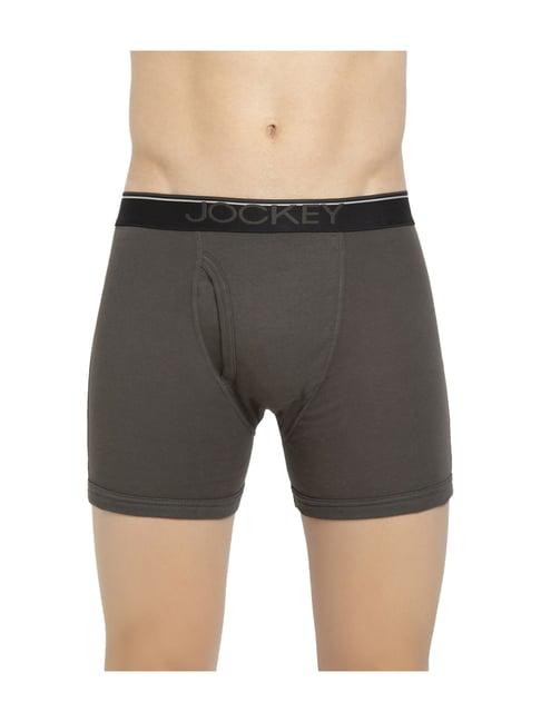 jockey deep olive exposed waistband boxer briefs