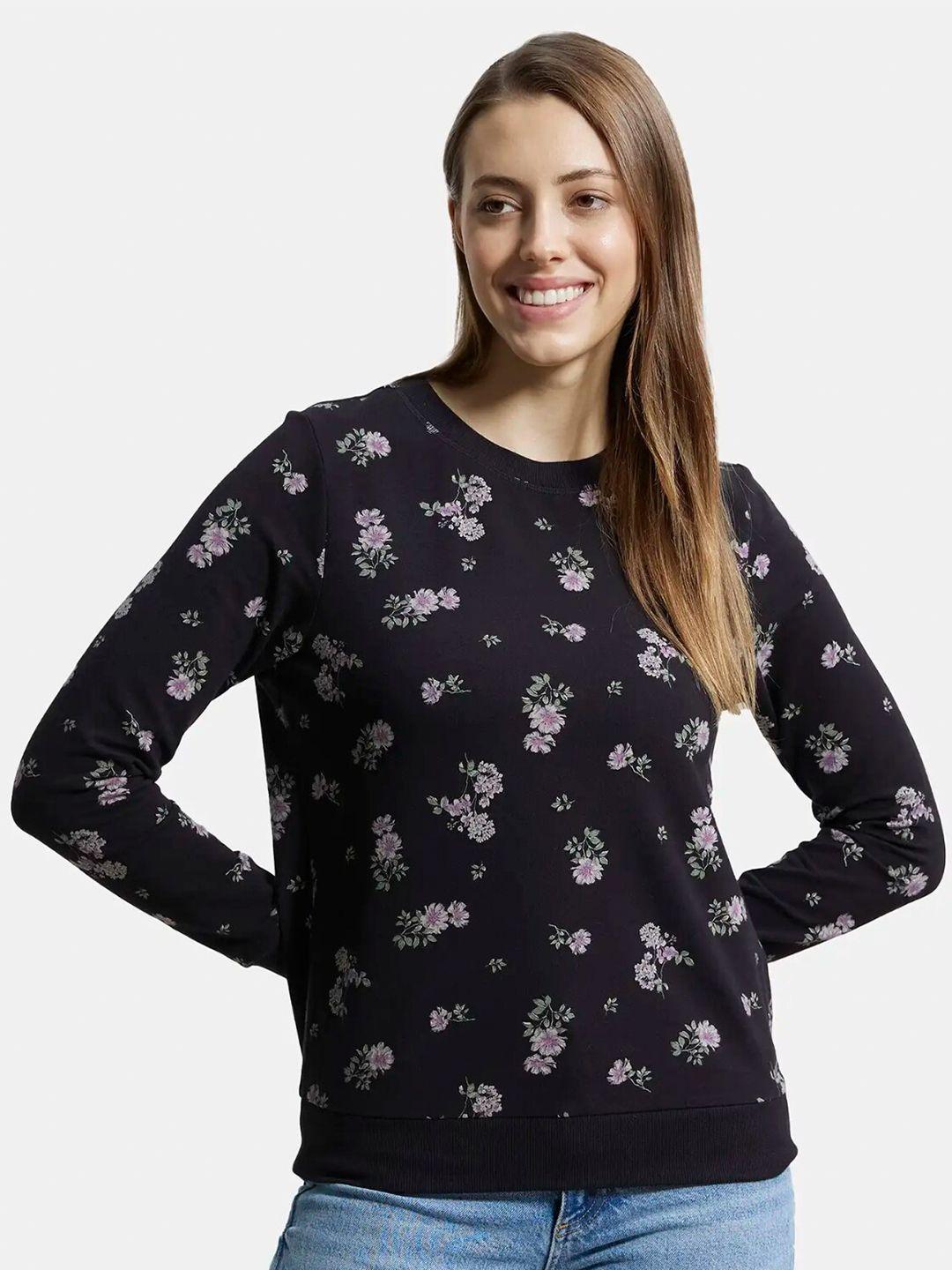 jockey floral printed cotton sweatshirt