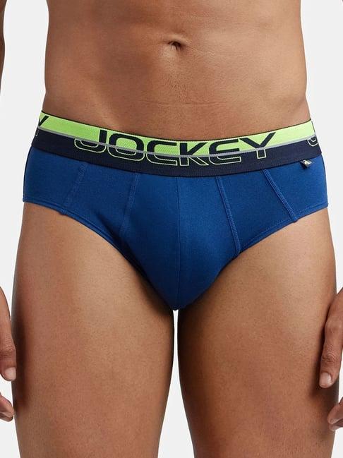 jockey fp01 dark indigo blue super combed cotton briefs with ultrasoft waistband