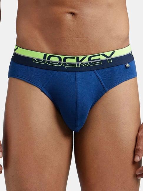 jockey fp02 dark indigo blue super combed cotton rib briefs with ultrasoft waistband