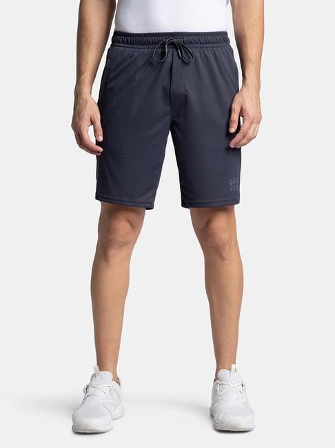 jockey graphite grey straight fit sports shorts