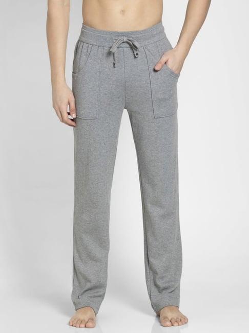 jockey grey melange cotton regular fit lounge pants