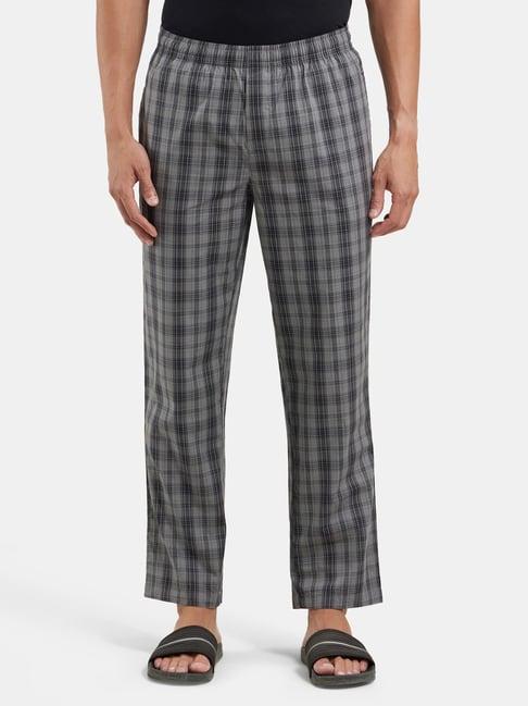 jockey grey regular fit check nightwear pyjamas