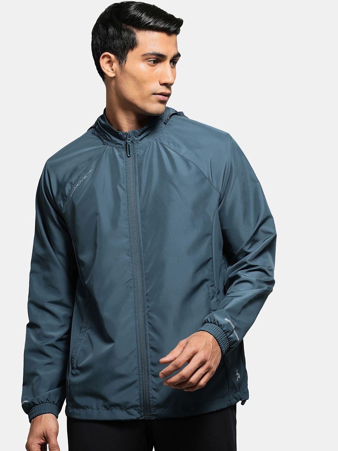 jockey hooded raglan sleeves water resistant antimicrobial running sporty jacket