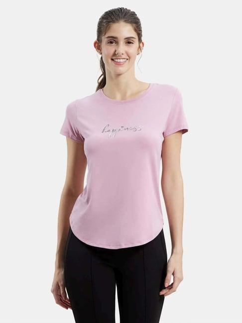 jockey hot pink printed t-shirt