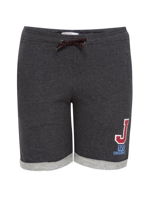 jockey kids black textured ub53 shorts